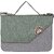 29K Women Grey And Green Regular Use PU Sling Bag With Adjustable Strap