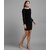 Vivient Women Black Velvet Short Dress