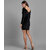 Vivient Women Black Velvet Short Dress