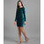 Vivient Women Green Velvet Short Dress