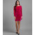 Vivient Women Pink Velvet Short Dress