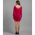 Vivient Women Pink Velvet Short Dress