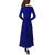 Vivient Women Blue Plain Round Neck Long Dress