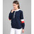 Vivient Women Navy White Sweatshirt