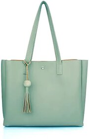 29K Green Solid Tote Bag For Women