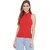La inTimoCasual Sleeveless Solid Women Red Top