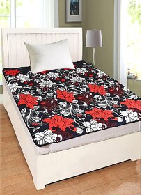 29K Floral Printed Mattress Protector 200X180 King Size - Black