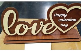 MDF Cardboard Love Design table decorative