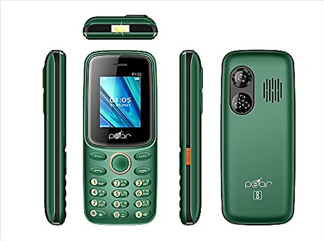 Buy PEAR 100(Green) Phone with 1.8INCH Display3000MAH Battery Contains ...