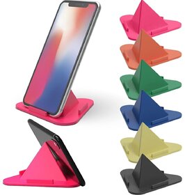Morex Pack of 10 Plastic Pyramid Shape Mobile Stand (Color may vary)