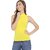 La inTimo Casual Sleeveless Solid Women Yellow Top