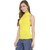 La inTimo Casual Sleeveless Solid Women Yellow Top