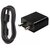 Hi Speed Travel Charger 2 A Mobile Charger (Black) 2 A Smartwatch Charger with Detachable Cable (Black)