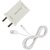 3.4A. FAST CHARGER & V8 CABLE FOR INTEX AQUA POWER PLUS 3.4 A Multiport Mobile Charger with Detachable Cable (White)