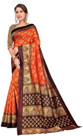 SVB Sarees Red Colour Art Silk Saree With Blouse