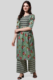 Sharda Creation Green Colour Printed kurta Set