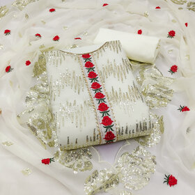 Sharda Creation Unstitched  Embroidered Dress Material