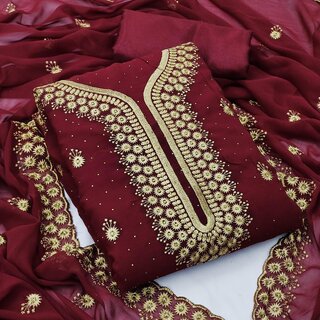 Sharda Creation Unstitched  Embroidered Dress Material