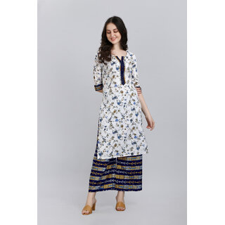 Sharda Creation Blue Colour Printed kurta Set