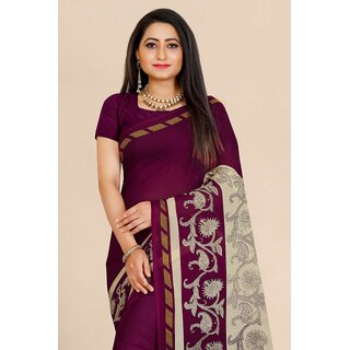 SVB Saree Purple Embellished Silk Saree