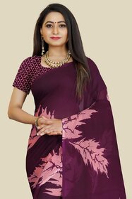 SVB Saree Purple Embellished Silk Saree