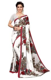 SVB Saree White Embellished Silk Saree