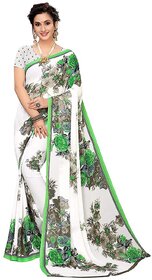 SVB Saree White Embellished Silk Saree