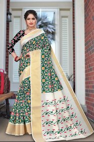 SVB Saree White Embellished Silk Saree