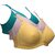 Women Full Coverage Non Padded Bra (Green, Pink, Yellow)