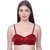 ZIVOK Women Full Coverage Lightly Padded Bra (Maroon)