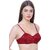 ZIVOK Women Full Coverage Lightly Padded Bra (Maroon)