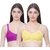 Women Full Coverage Non Padded Bra (Purple, Yellow)