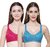 ZIVOK Pack of 2 Women Full Coverage Non Padded Bra (Pink, Light Green)
