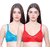 ZIVOK Pack of 2 Women Full Coverage Non Padded Bra (Red, Blue)