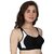 ZIVOK Pack of 2 Women Sports Non Padded Bra (Black, Red)