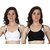 ZIVOK Pack of 2 Women Sports Non Padded Bra (White, Black)