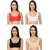 Texello Pack of 4 Women Sports Non Padded Bra (Multicolor)