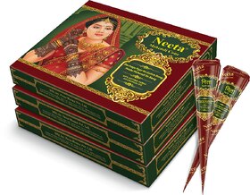 Neeta Mehendi Cone Henna Temporary Tettoo Mehendi (Pack of 36 Pcs)