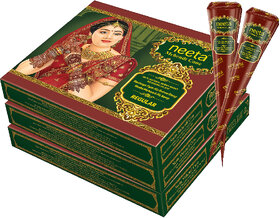 Neeta Mehendi Cone Henna Temporary Tettoo Mehendi (Pack of 36 Pcs)
