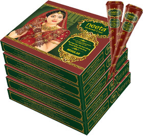 Neeta Mehendi Cone Henna Temporary Tettoo Mehendi (Pack of 60 Pcs)