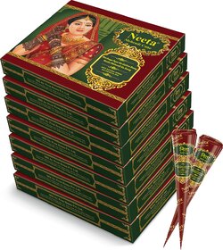 Neeta Mehendi Cone Henna Temporary Tettoo Mehendi (Pack of 84 Pcs)