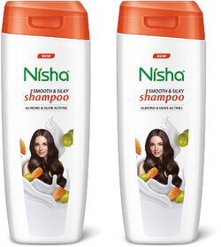 Nisha Smooth Naturally Soft Silky Hair Shampoo, 180 ML Pack Of 2