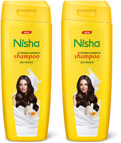 Nisha Egg Protein Shampoo For Strong  Smooth Hair, 180 ML Pack Of 2
