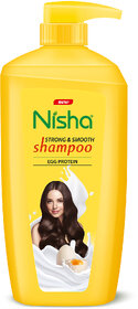 Nisha Egg Protein Shampoo For Strong  Smooth Hair, 650 ML Pack Of 1
