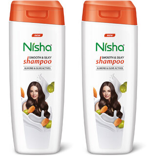 Nisha Smooth Naturally Soft Silky Hair Shampoo, 180 ML Pack Of 2