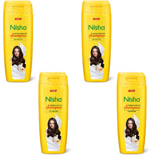Nisha Shampoo For Women & Men 75ml EACH (Pack OF 4) | Egg Protein Flavour