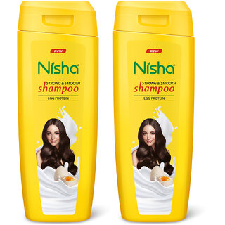 Nisha Egg Protein Shampoo For Strong  Smooth Hair, 180 ML Pack Of 2