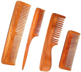 VedaSparsh-Nature's Secret Kachhi Neem Comb Treated with Neem Oil, Bhringraj  Soaked in 18 Other Hair Health Herbs- Set