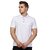 Tee Stores Mens White Solid 100% Cotton Polo Collar T-Shirt