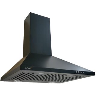 Ruwa 60cm 1100m3/hr Kitchen Chimney Model Citrine with installation Kit (Features Push Controls, Baffle Filter, 3watts l
